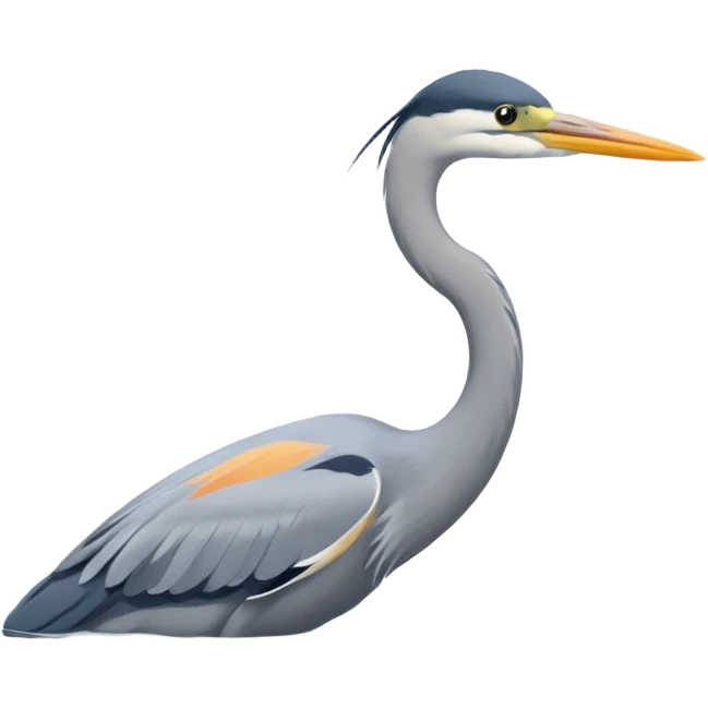 Heron swimming  emoji
