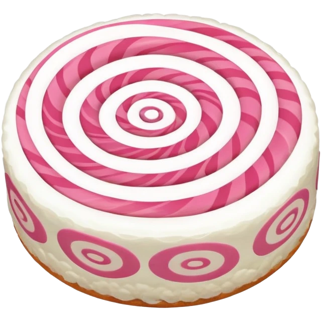 fish cake with pink swirl, white base with pink spiral pattern, narutomaki, Japanese food emoji