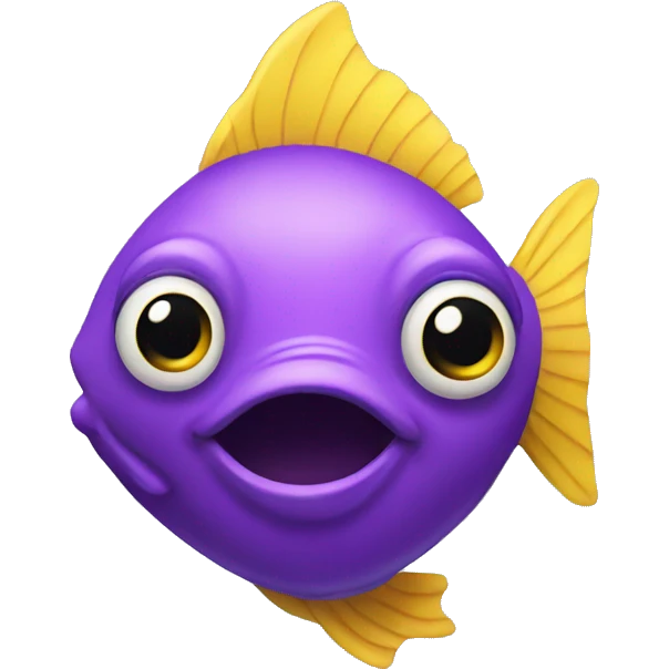 Yellow and purple fish  emoji
