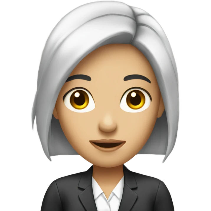 Female project manager with black hair emoji