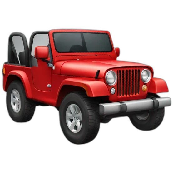 a jeep red color emoji