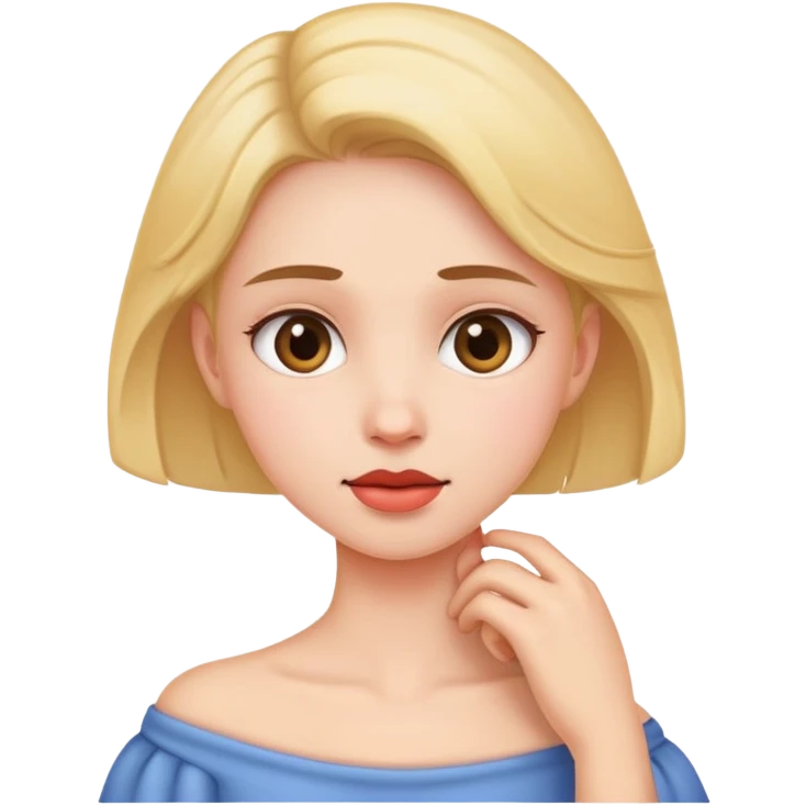 Girl holding neck  emoji