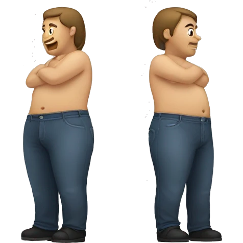 Person mit einem Dicken Bauch emoji