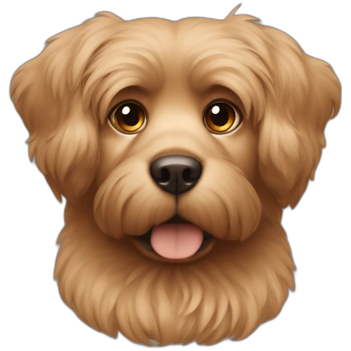 dog brown ears big hairy emoji