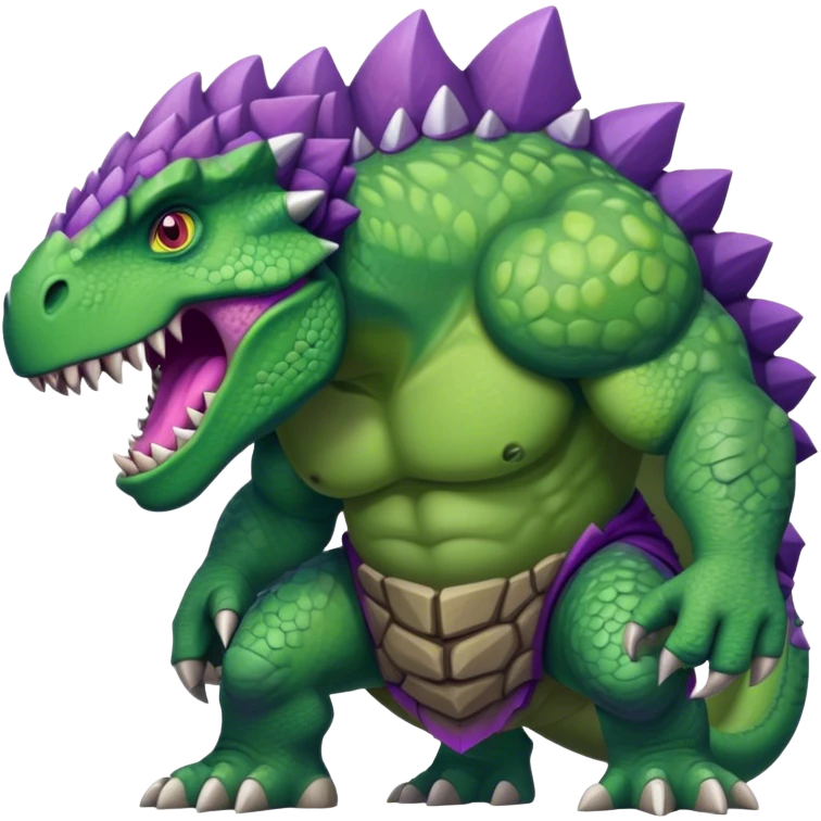 Dinosaur and troll emoji
