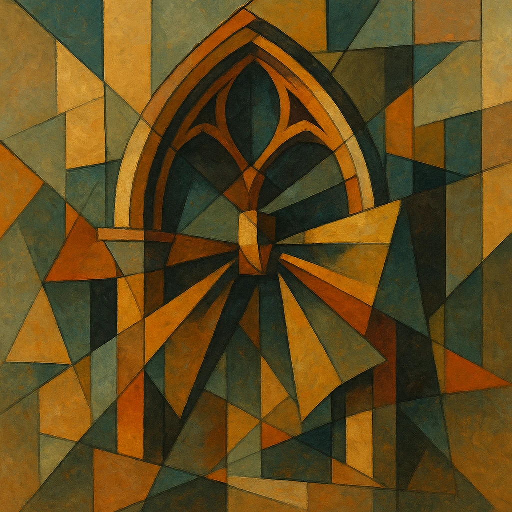 gothic bow, cubist abstraction style emoji