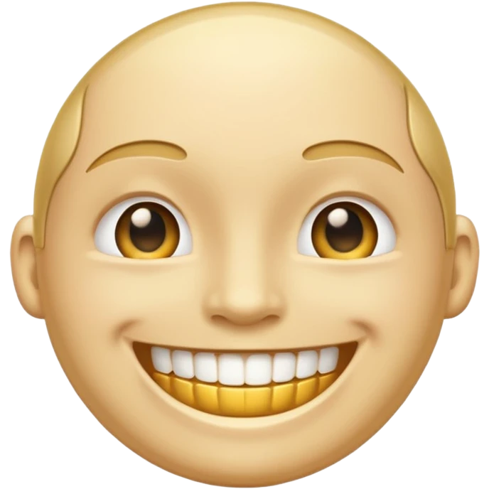 Smile face with a gold grill ￼ emoji