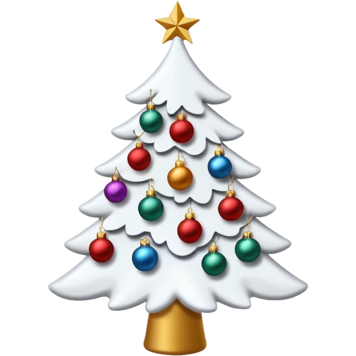   white popular christmas tree emoji