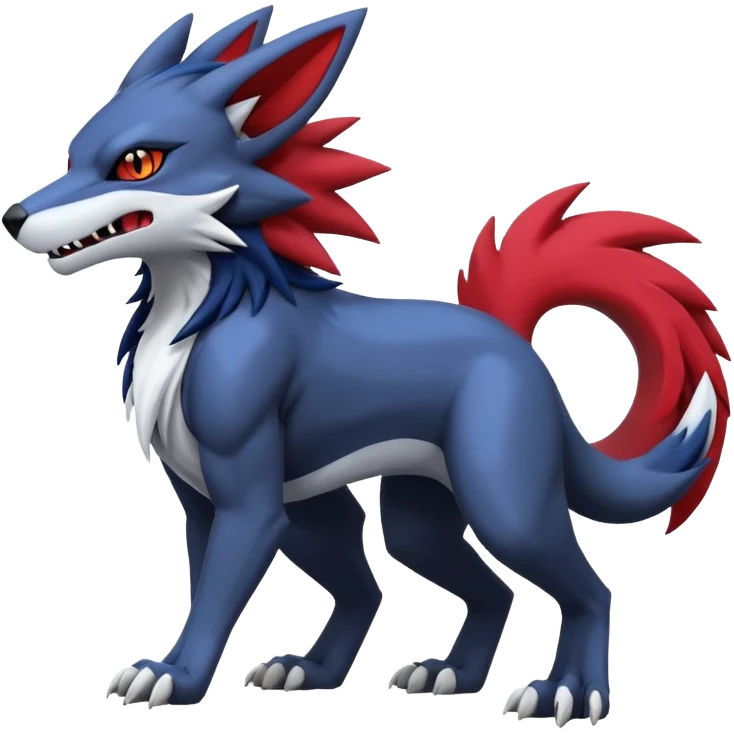 Zoroark-Gatomon-Sergal-Vernid-Protogen-Fakémon-Pokémon-creature  emoji