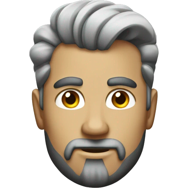 buff man pompadour haircut made of stone emoji