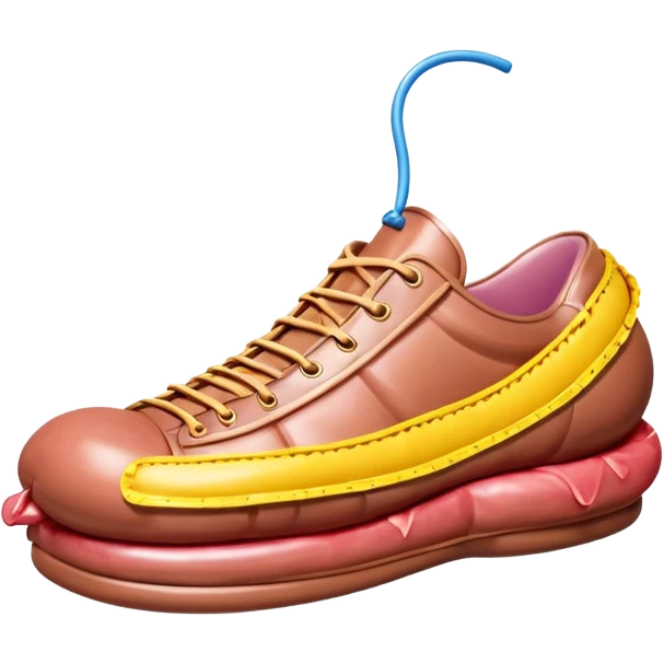 Jeff Koons style spam meat shoe balloon sculpture  emoji