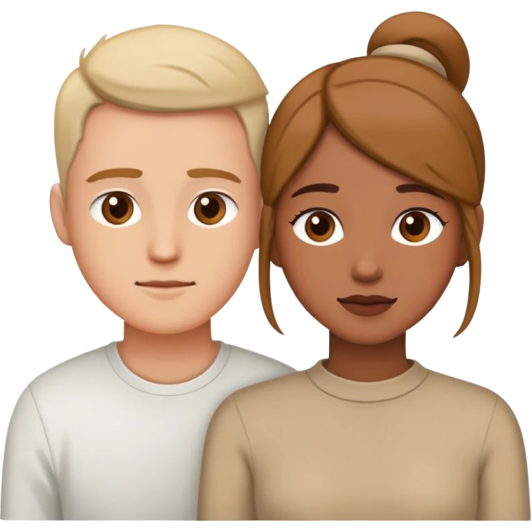 couple with different attachment styles resolving conflict healthily, one giving space while still staying connected, the other communicating calmly with respect for boundaries emoji