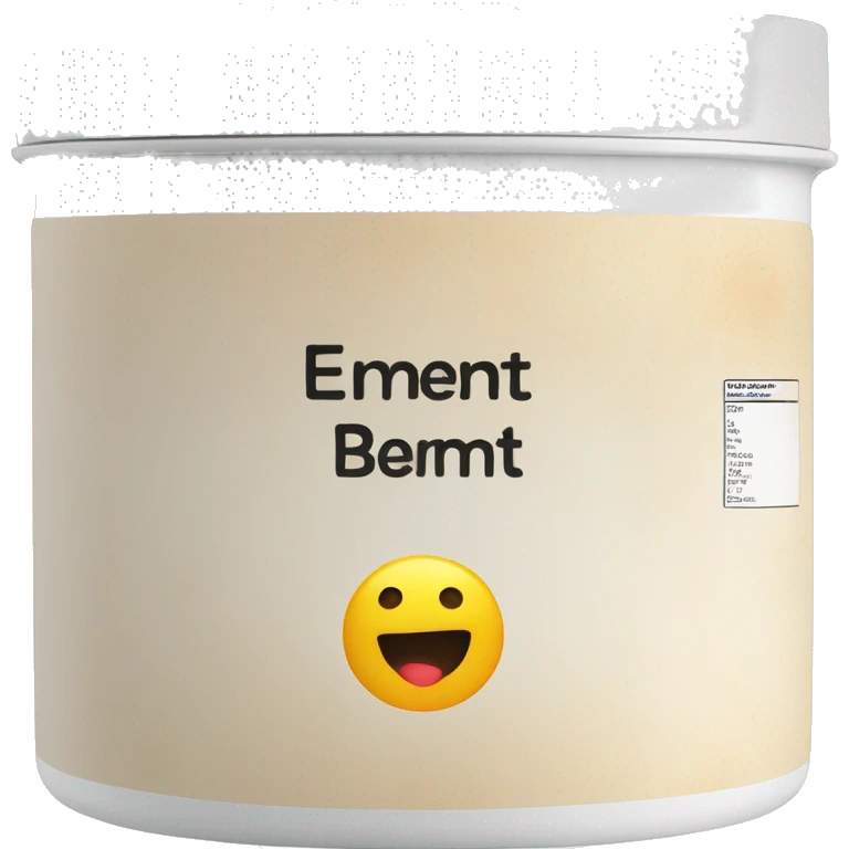 body scrub pot with label emoji