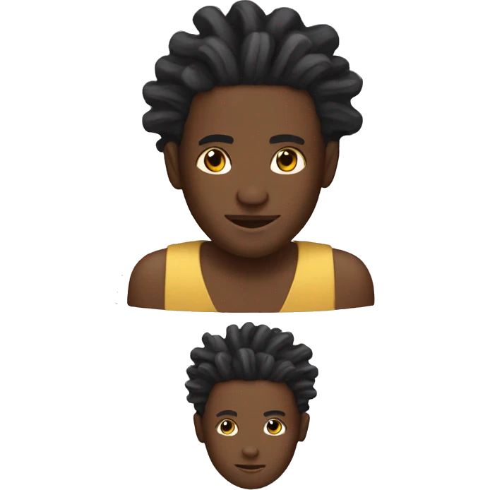 African dude with dreadlocks getting a haircut emoji