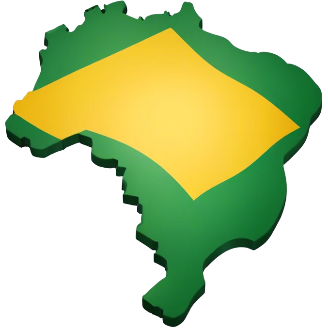 A Brazil map Apple like style emoji