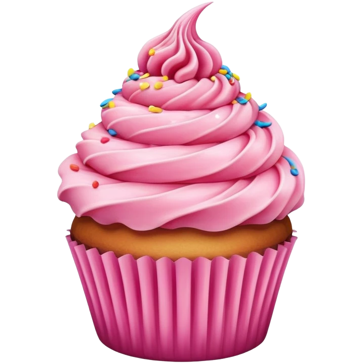 cupcake with pink icing emoji
