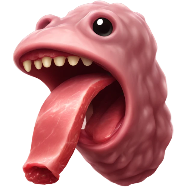 Meat tongue creature emoji