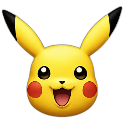 smiling pikachu's face emoji