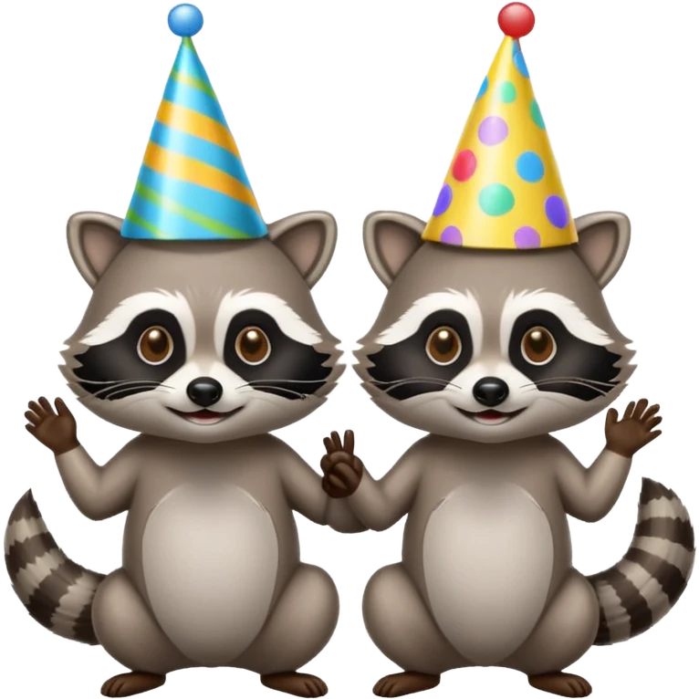 Two raccoons at a party  emoji