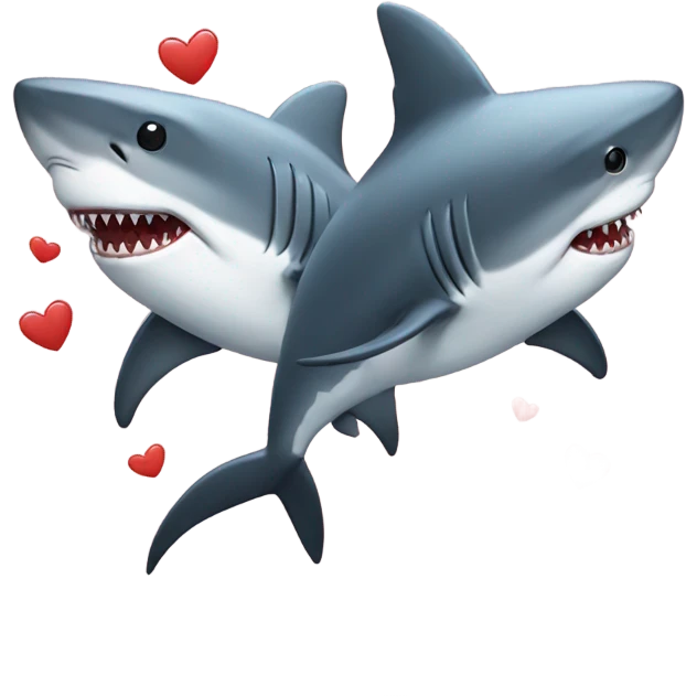 sharks in love emoji