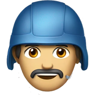 a man of about 30 wearing a helmet with the inscription SIAM emoji