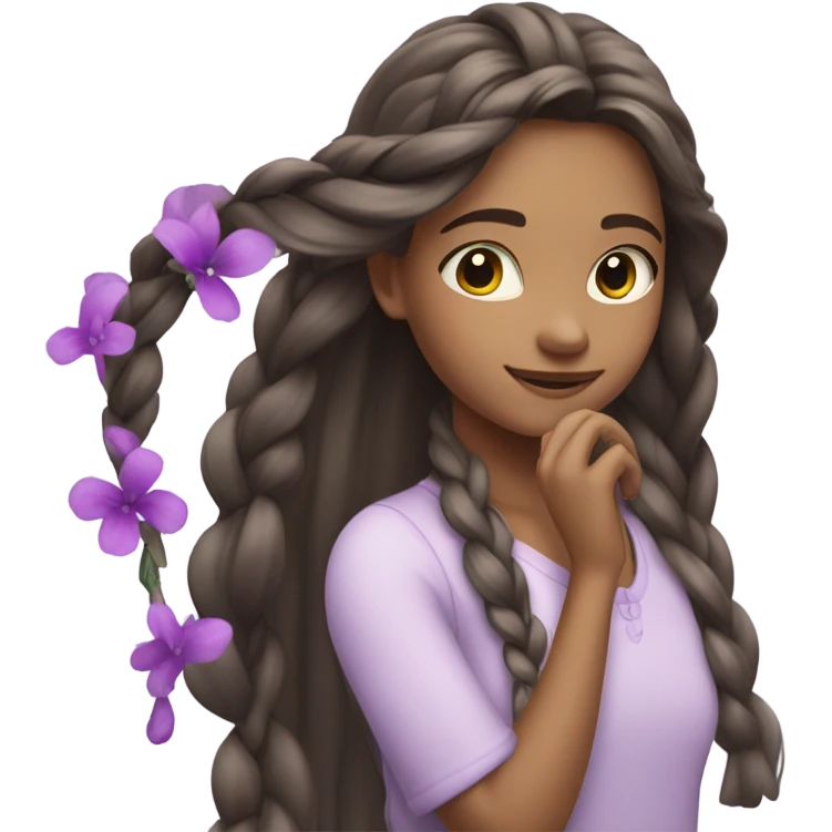 Girl platting Viola emoji