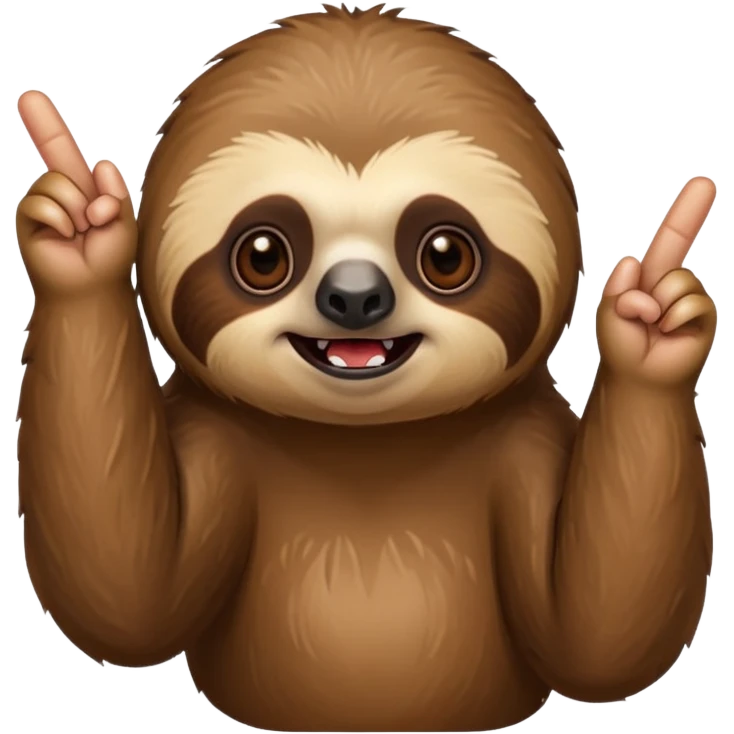 Sloth flipping off emoji