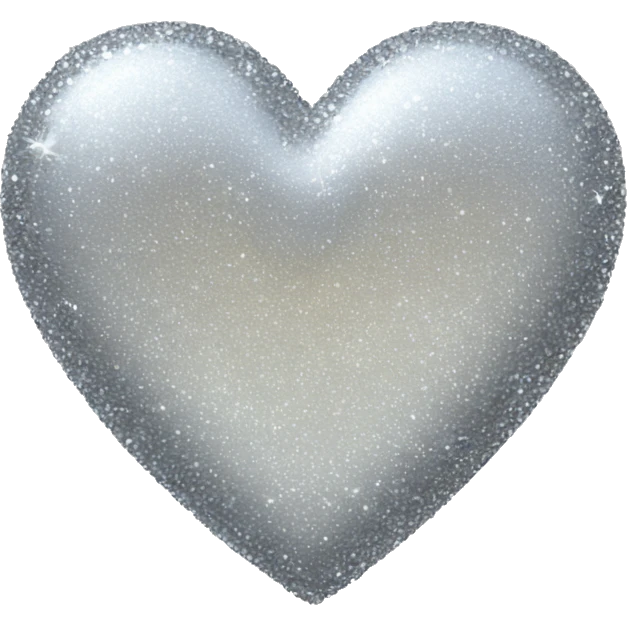 Sparkly silver heart emoji emoji