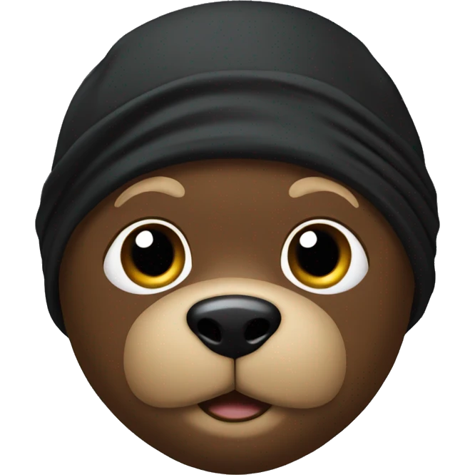Black Bear with durag emoji