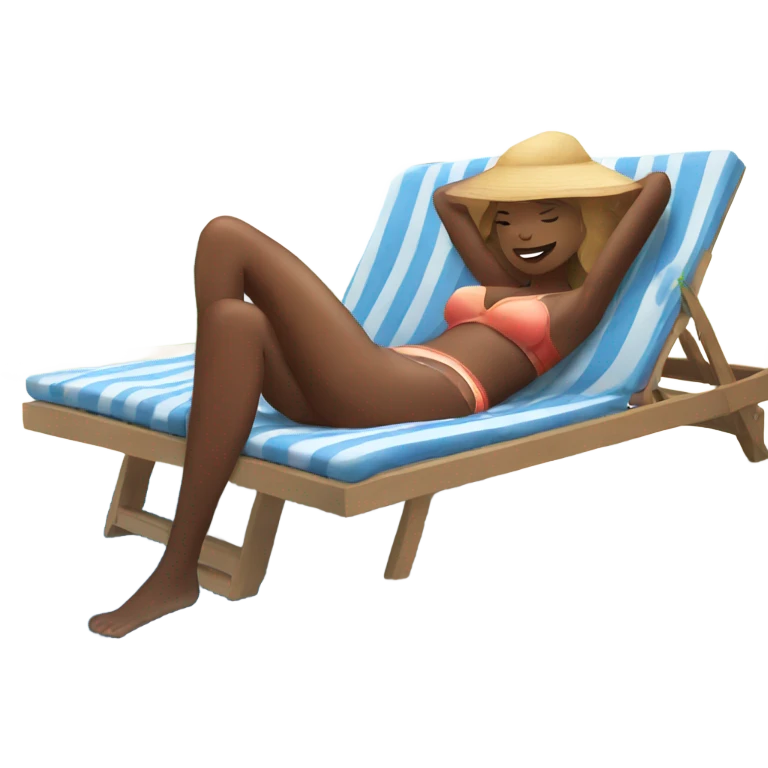 Sunbathing by the pool  emoji