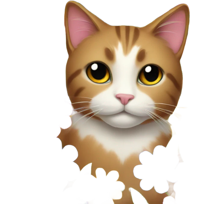 cat with flowers emoji