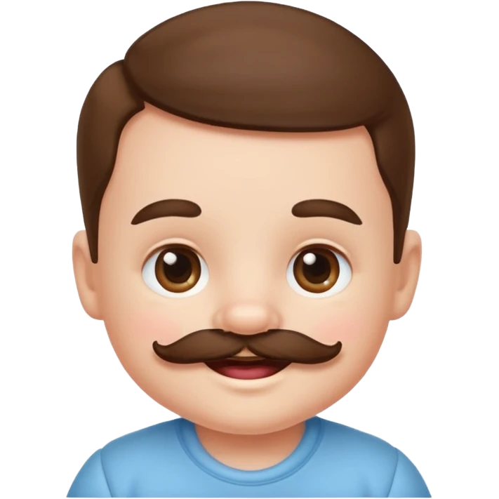 baby mustached emoji