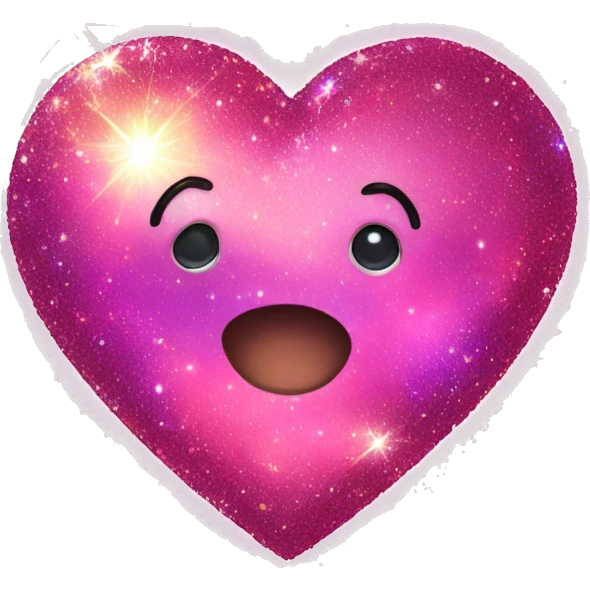 sparkly glittery shiny heart galaxy emoji