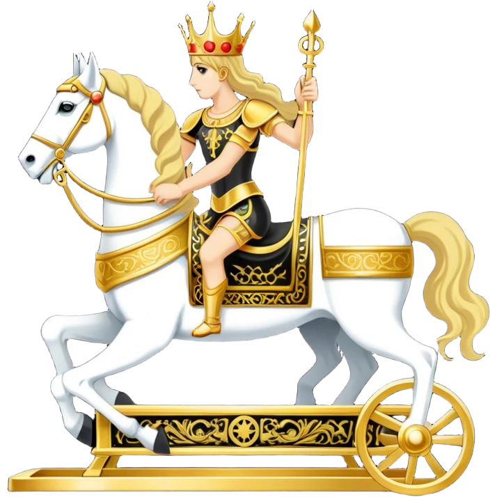 Tarot Card with the chariot on it  emoji