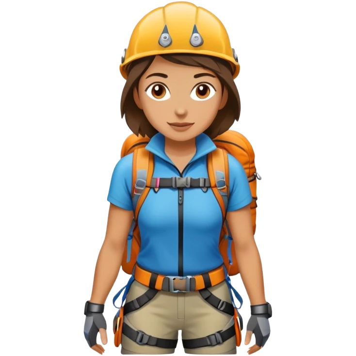 female mountain climber emoji