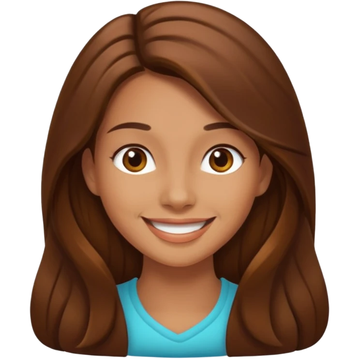 Chica joven pelo sé mi largo emoji