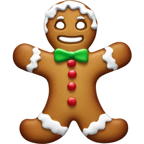 Snowing gingerbread  emoji
