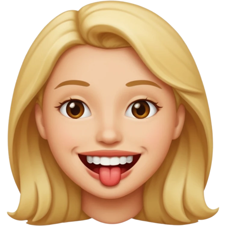 smiley qui se mord les levre  de maniere sexy emoji