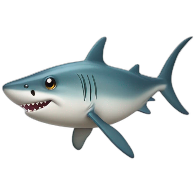 Poisson avec requin emoji