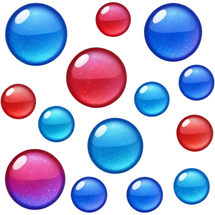 glitter red and blue raio emoji