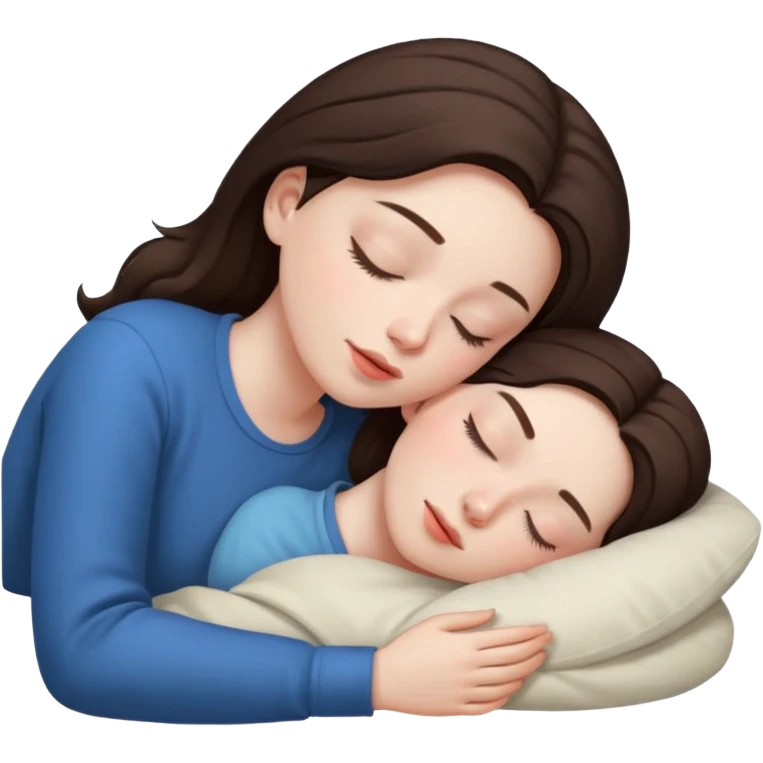 Brunette girl sleeping emoji
