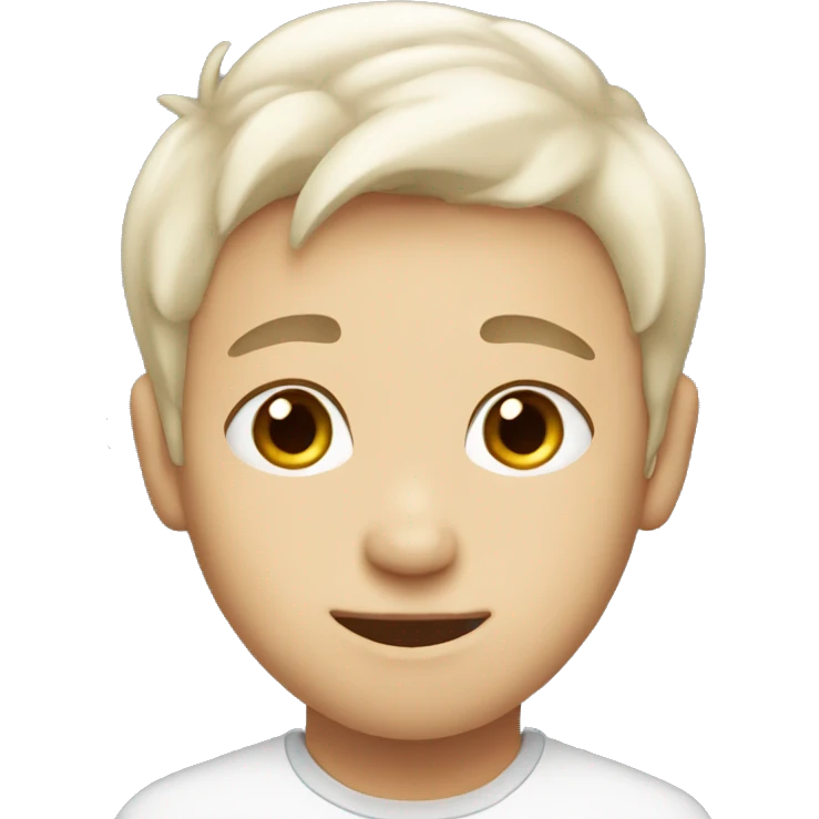 cute white ethnity boy face emoji