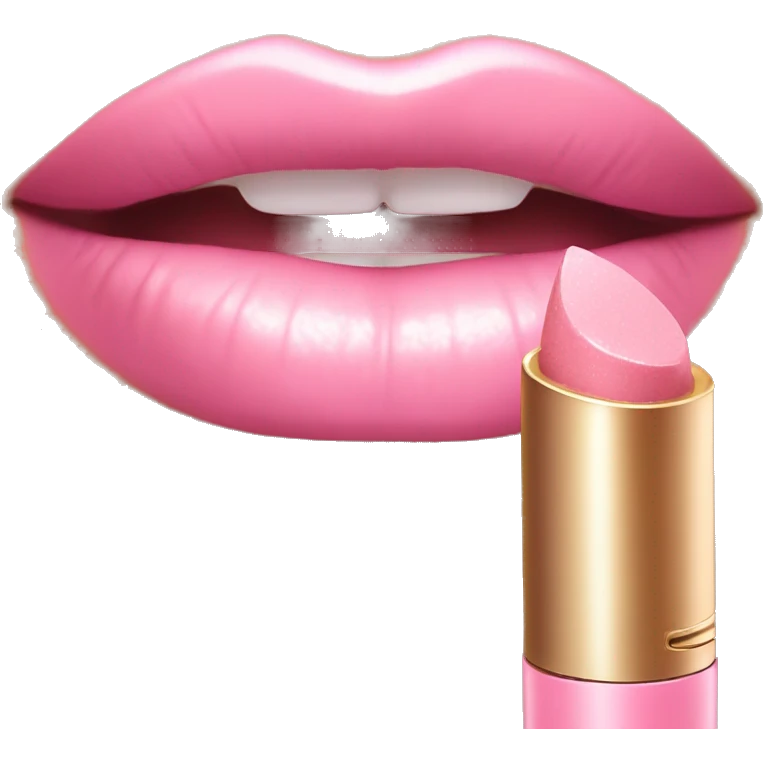 Light pink lip gloss with pink base emoji