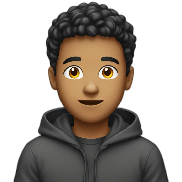 20 year kid with hoodie emoji