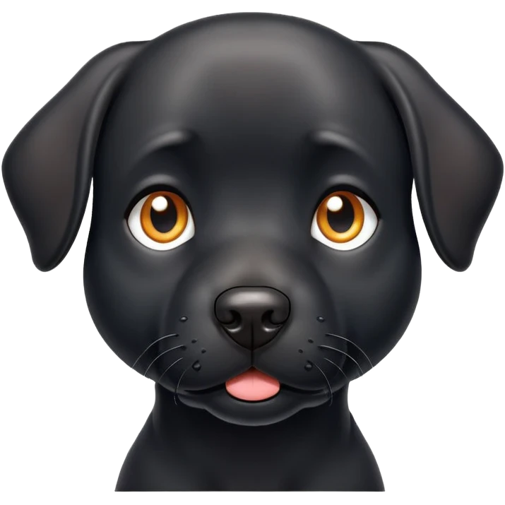 Black dog  emoji