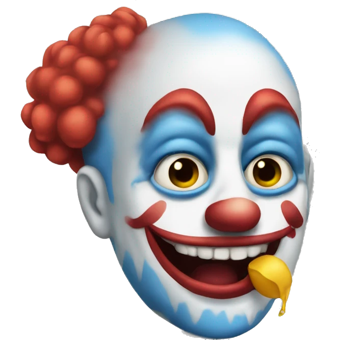 Haz un emoji de un payaso tirando besos emoji
