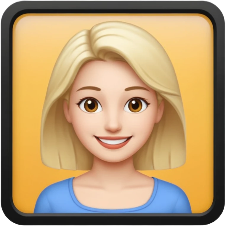 6x6 film frame with emoji