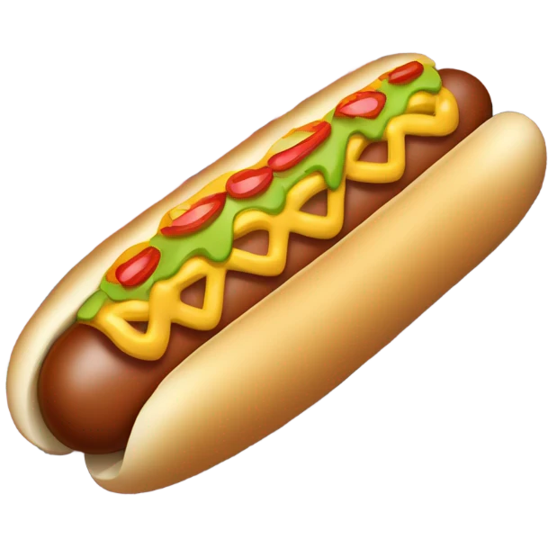 hotdog wearing poncho emoji