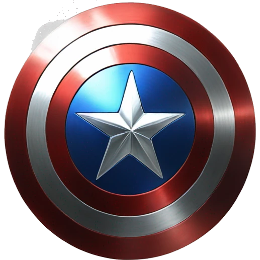 captain america shield with META logo replacing the star  emoji
