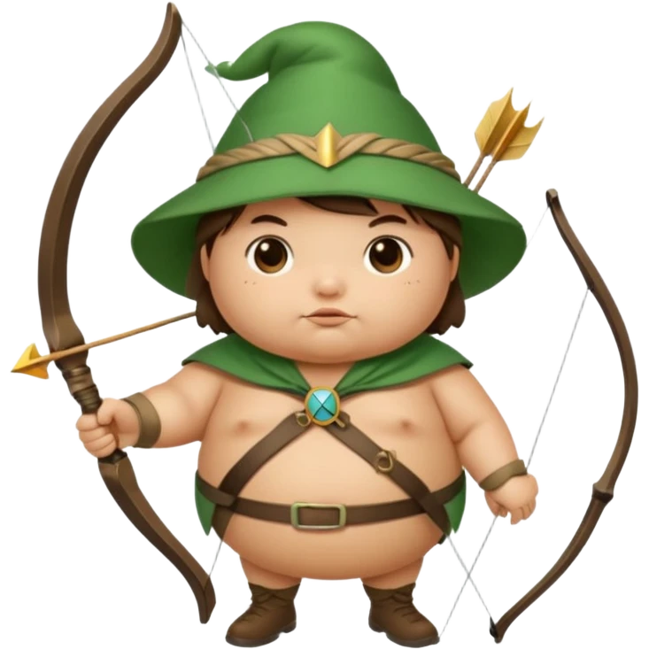 a cute and extremely fat and round robin that looks like robin hood emoji